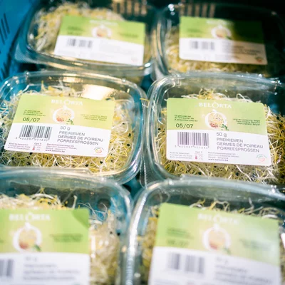 Kiemgroenten in verpakking